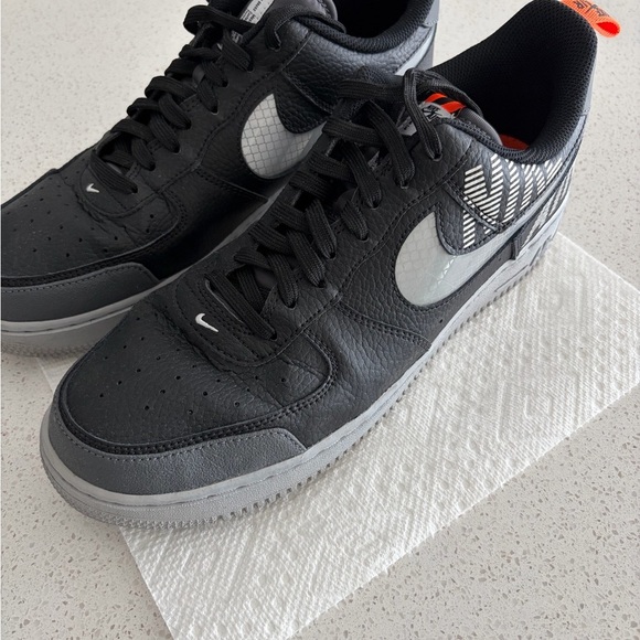 Nike Other - Nike Air Force 1 Men’s Black and Silver Sneakers